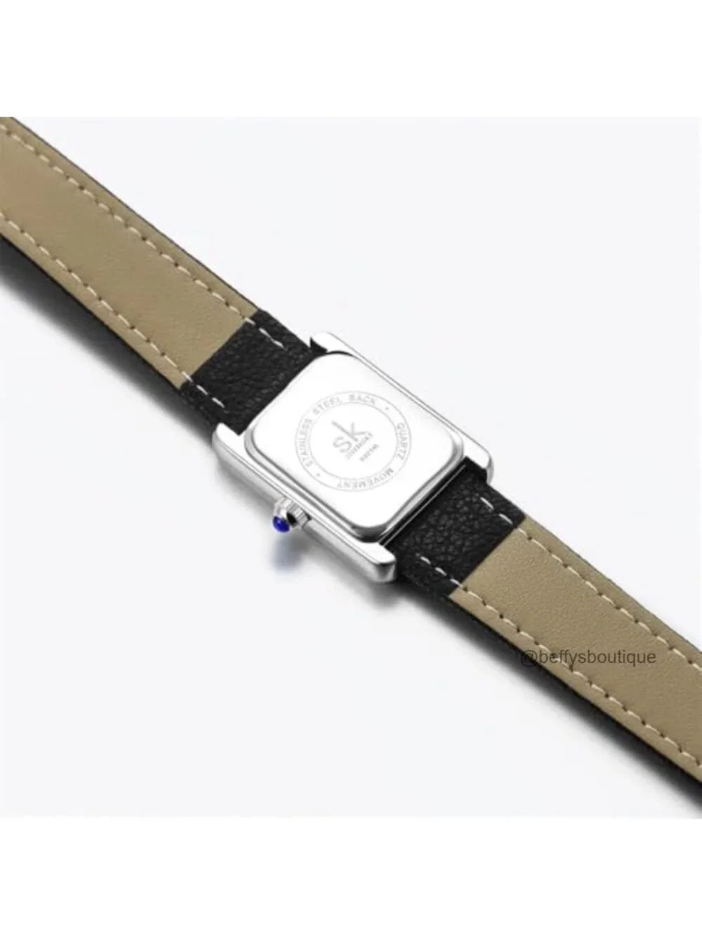 Minimalist Vintage Square Watch for Women - Quartz Leather Strap